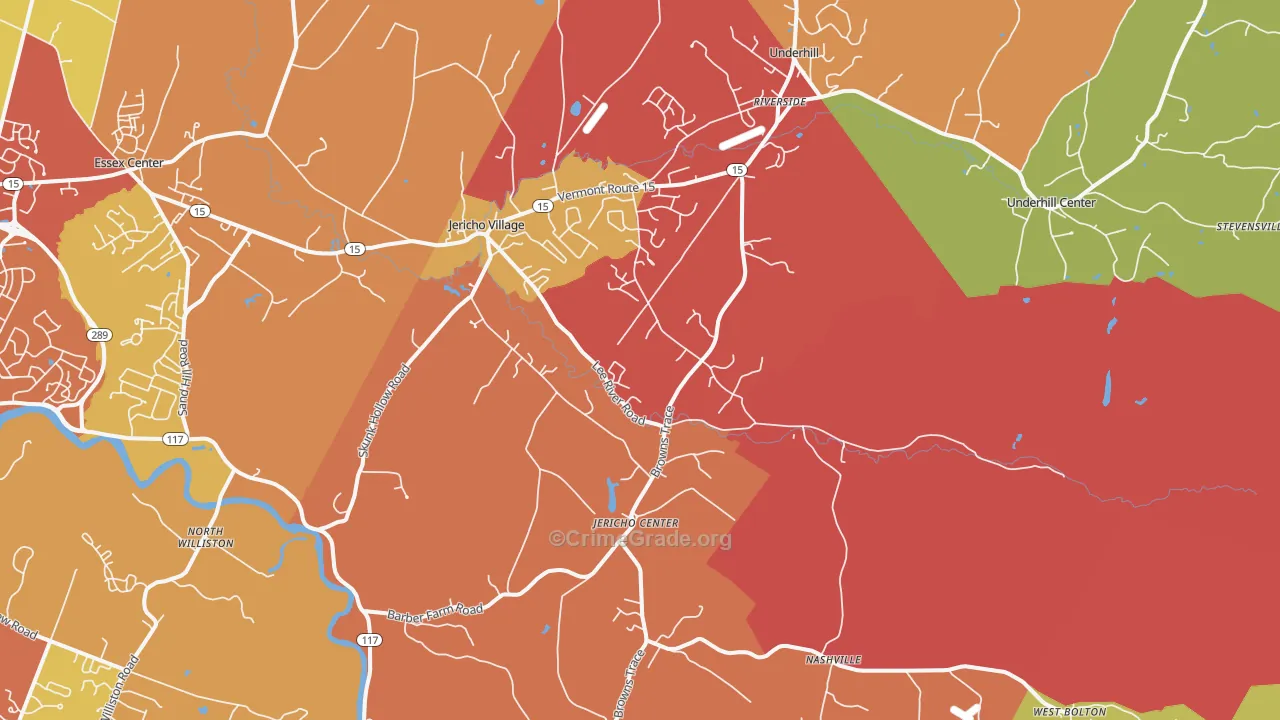 05465, VT Map of Vehicle Theft Rates