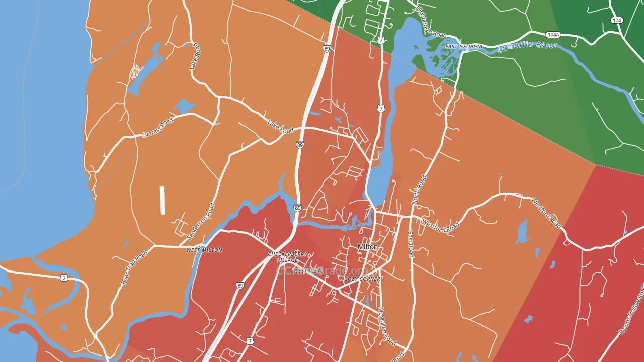 05468, VT Map of Vehicle Theft Rates
