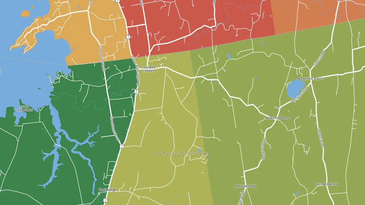 05473, VT Map of Vehicle Theft Rates