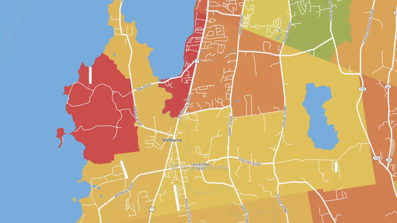 05482, VT Map of Vehicle Theft Rates