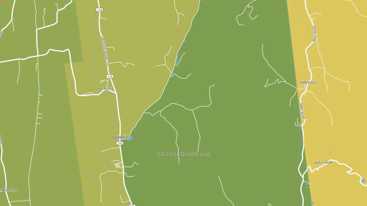 05487, VT Map of Vehicle Theft Rates
