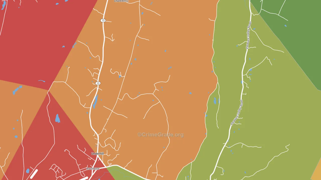 05489, VT Map of Vehicle Theft Rates
