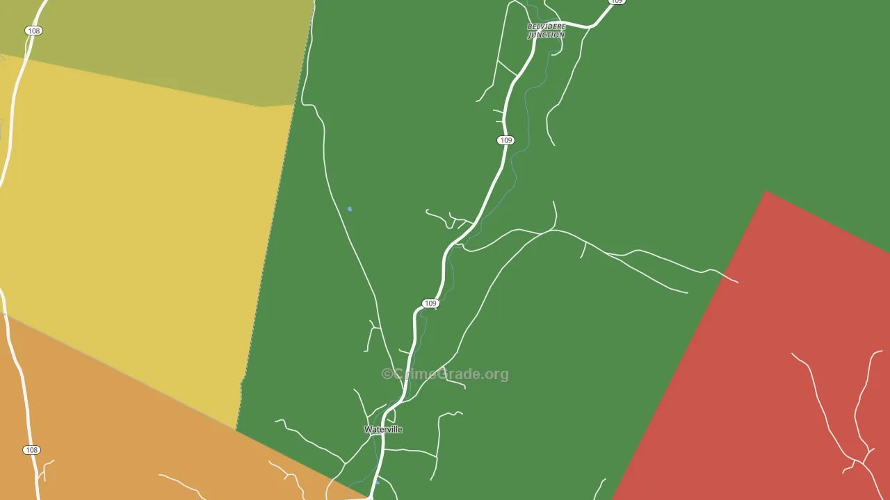 05492, VT Map of Vehicle Theft Rates