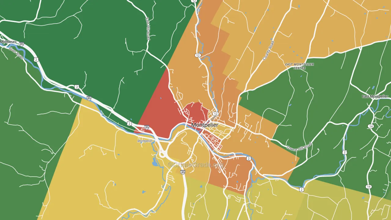 05602, VT Map of Vehicle Theft Rates