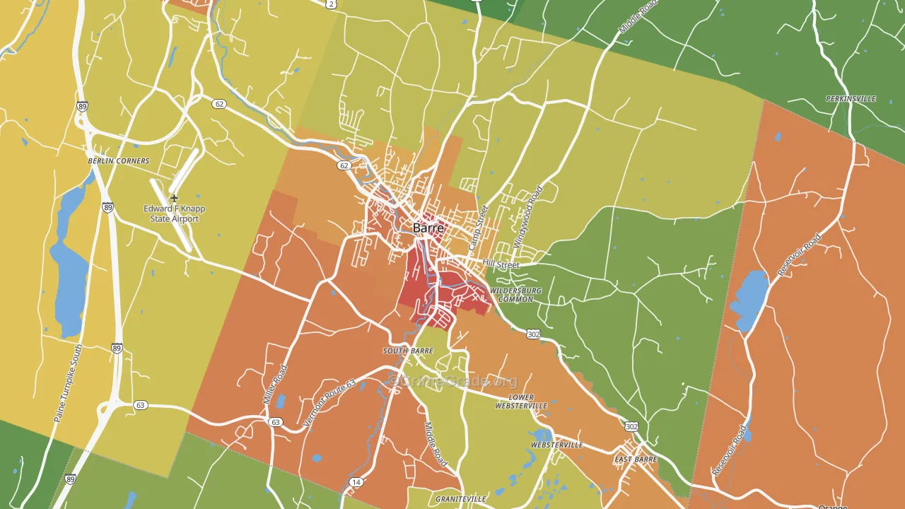 05641, VT Map of Vehicle Theft Rates