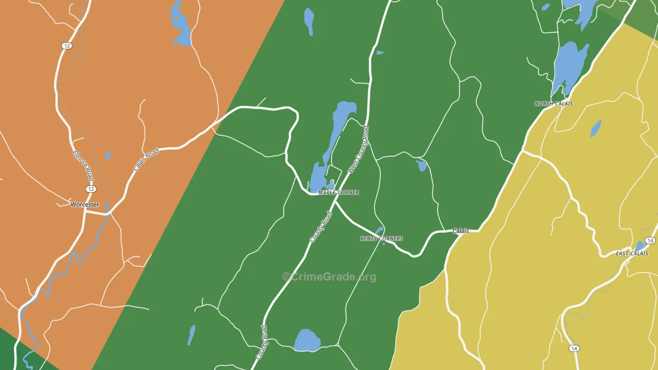 05648, VT Map of Vehicle Theft Rates