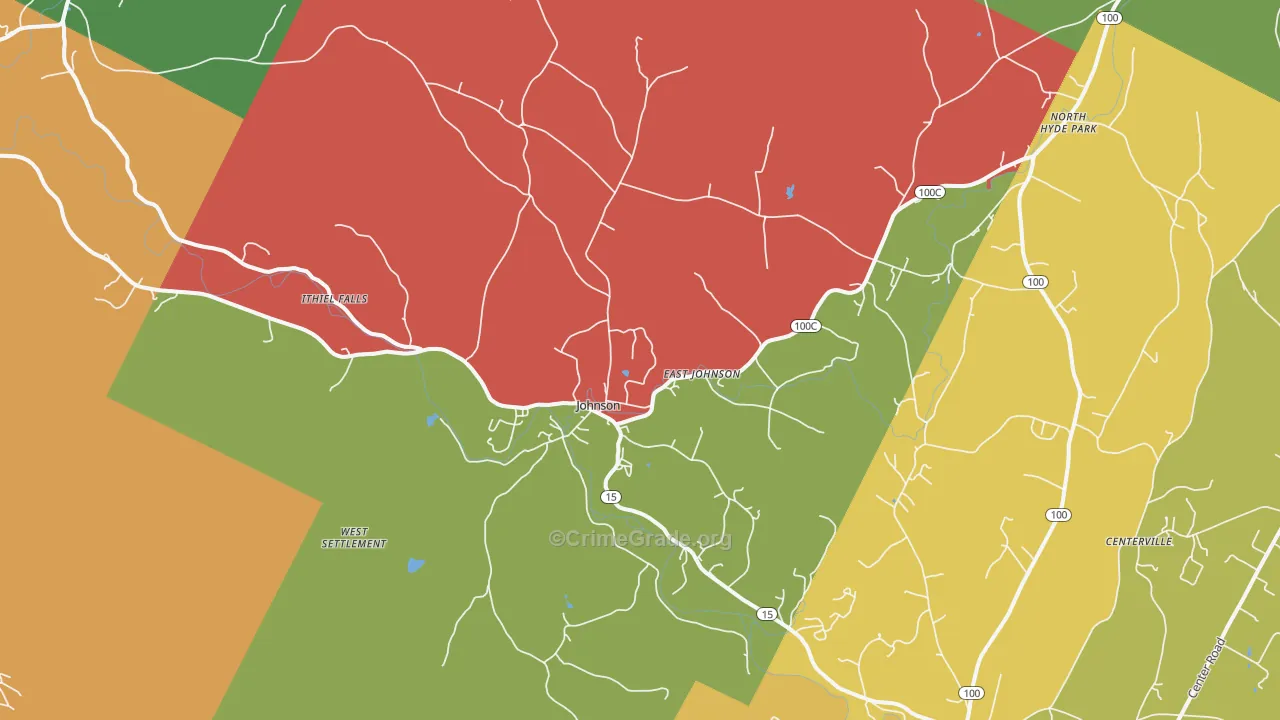 05656, VT Map of Vehicle Theft Rates