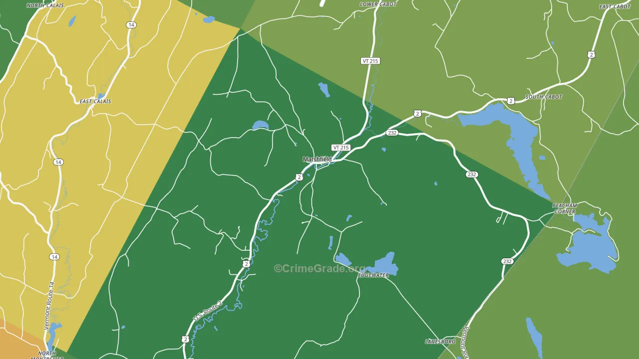 05658, VT Map of Vehicle Theft Rates