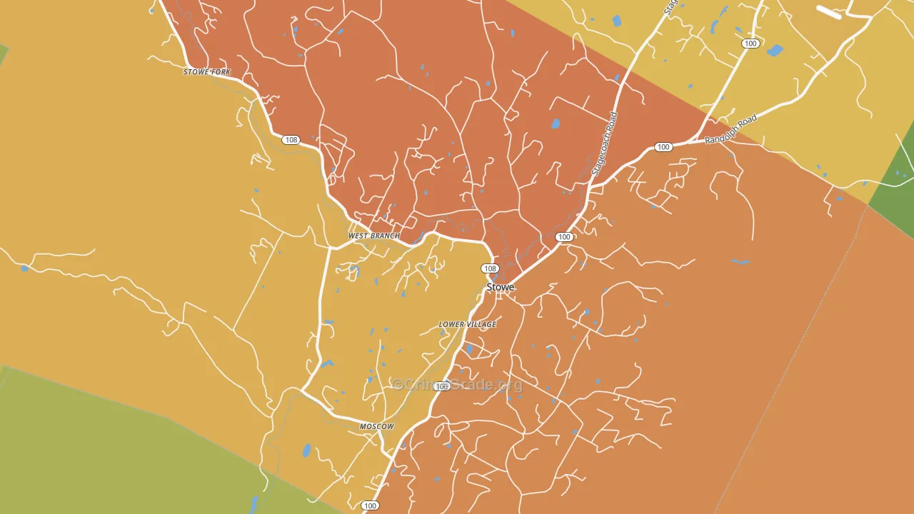05672, VT Map of Vehicle Theft Rates