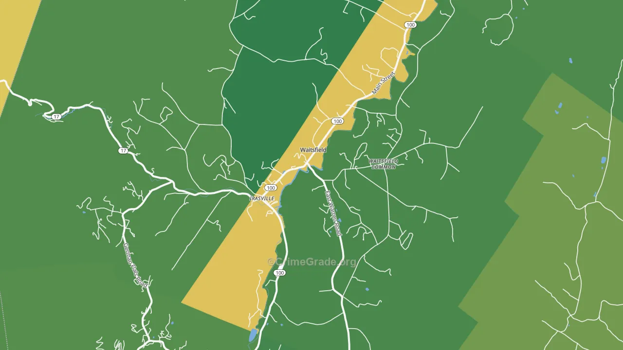 05673, VT Map of Vehicle Theft Rates