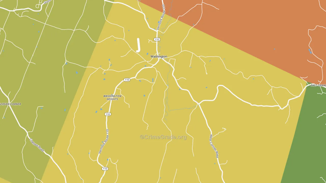 05675, VT Map of Vehicle Theft Rates