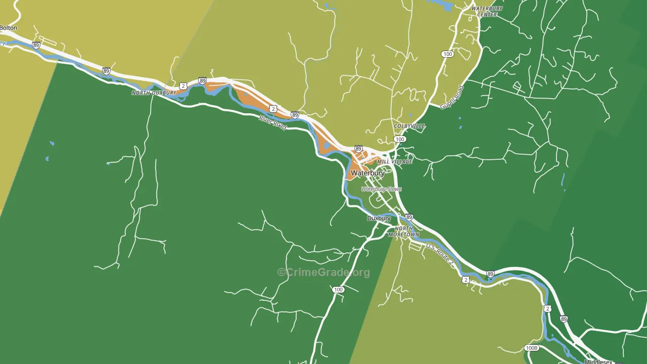 05676, VT Map of Vehicle Theft Rates