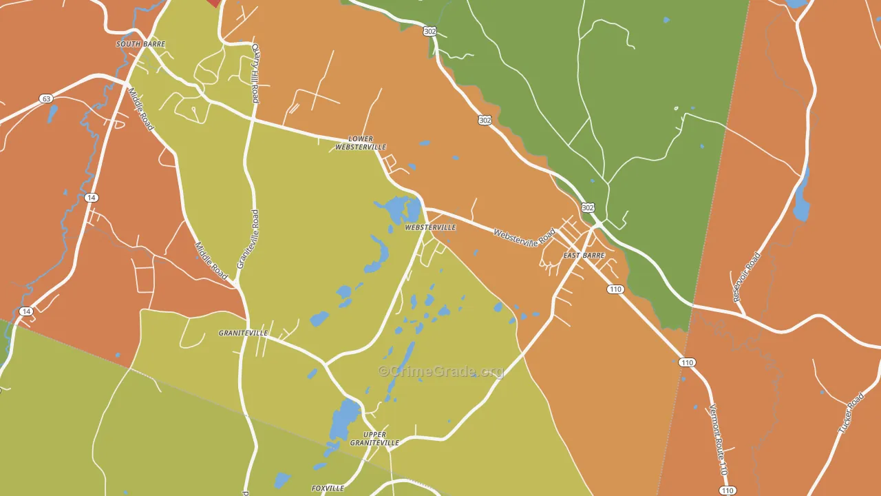 05678, VT Map of Vehicle Theft Rates