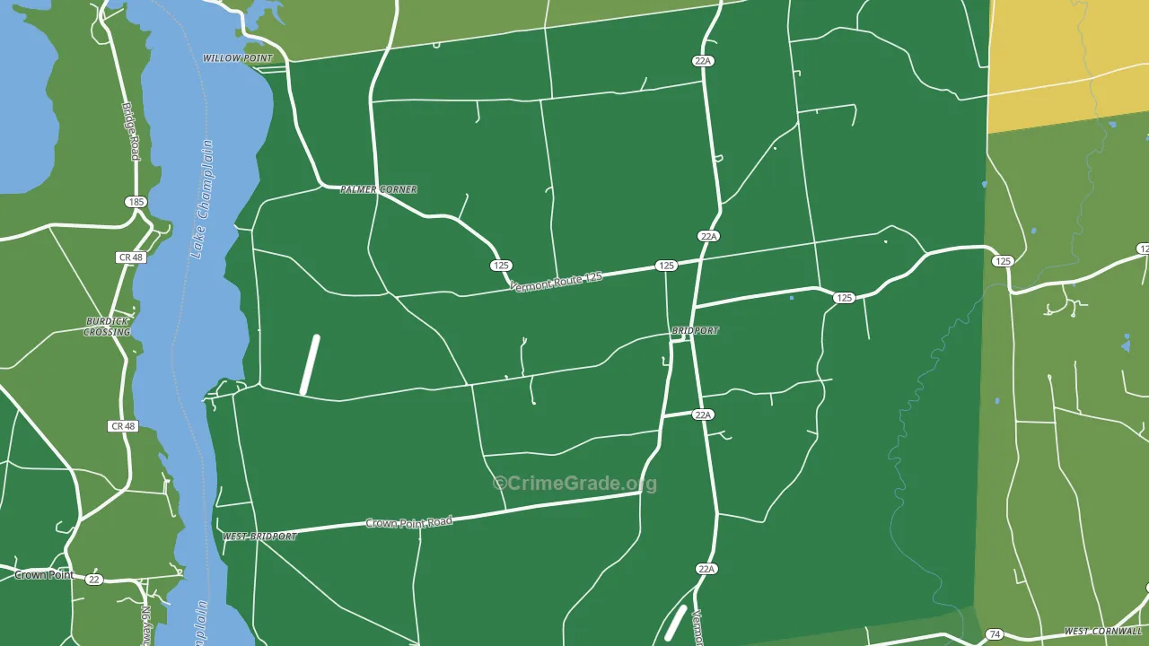 05734, VT Map of Vehicle Theft Rates