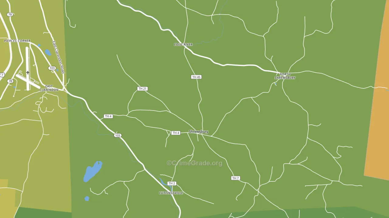 05738, VT Map of Vehicle Theft Rates