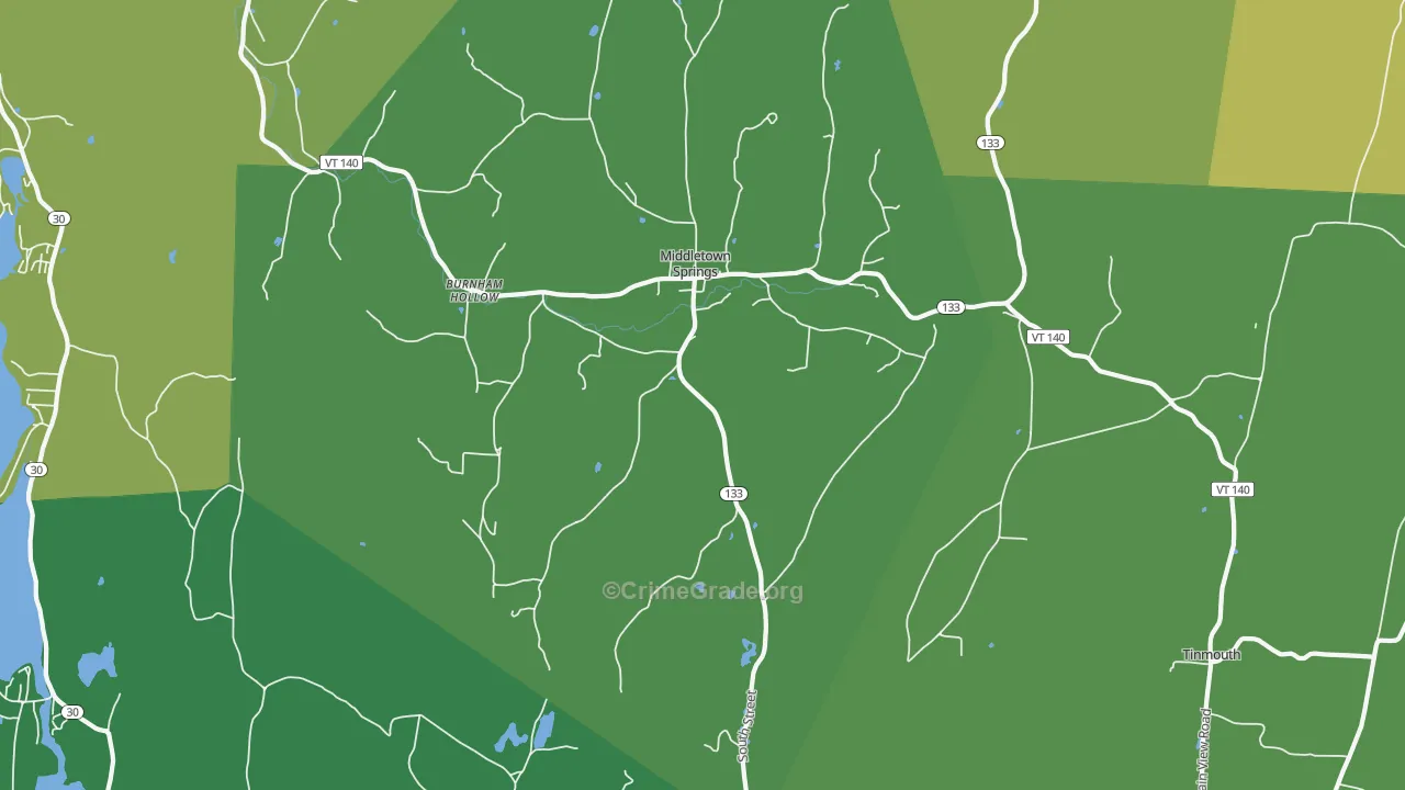 05757, VT Map of Vehicle Theft Rates