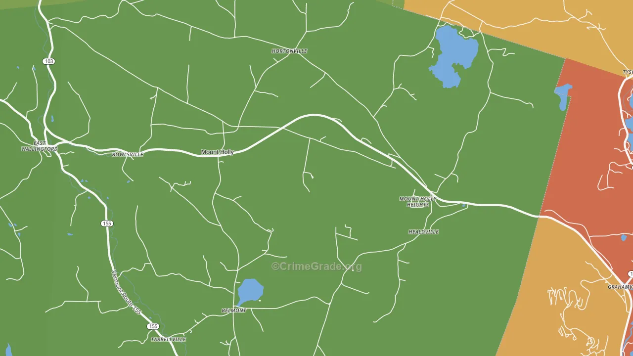 05758, VT Map of Vehicle Theft Rates