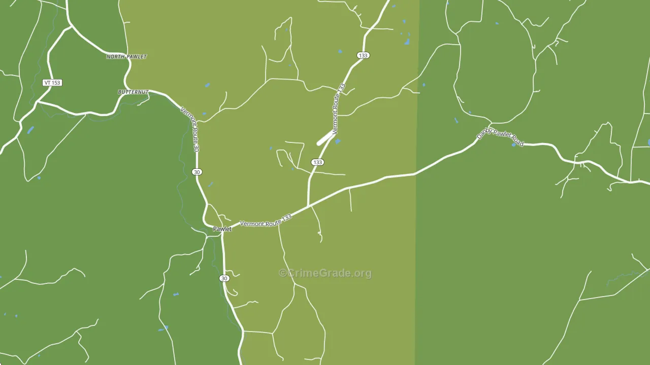 05761, VT Map of Vehicle Theft Rates