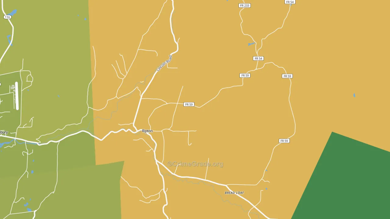 05766, VT Map of Vehicle Theft Rates