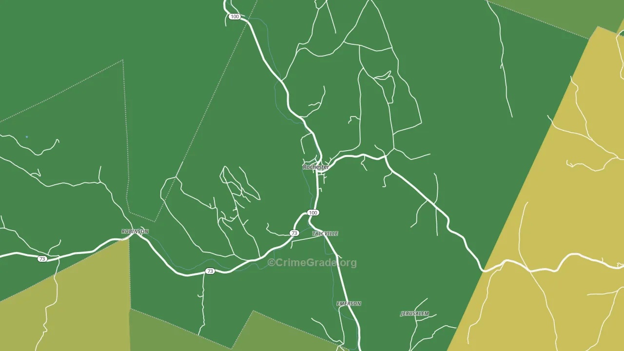 05767, VT Map of Vehicle Theft Rates