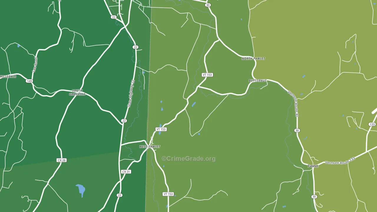 05775, VT Map of Vehicle Theft Rates