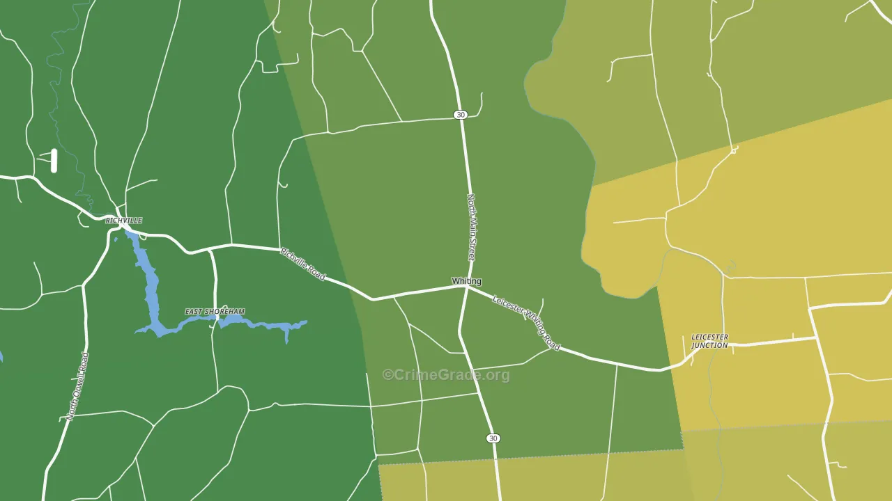 05778, VT Map of Vehicle Theft Rates