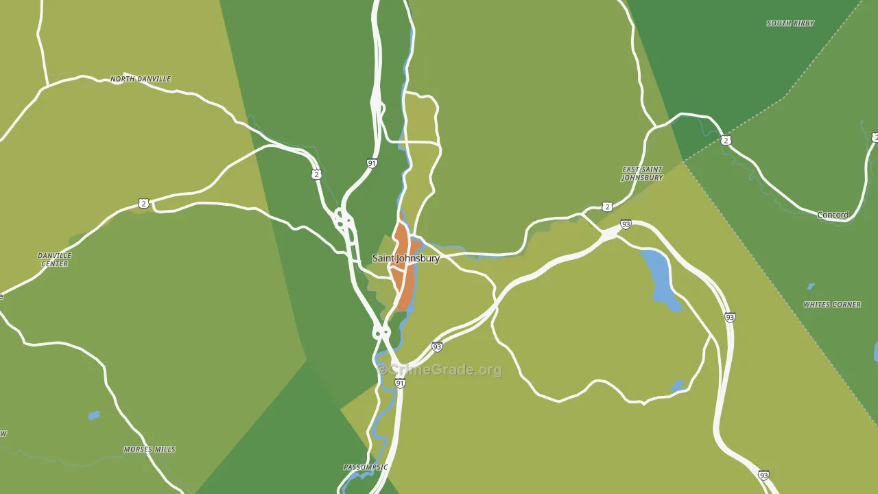 05819, VT Map of Vehicle Theft Rates