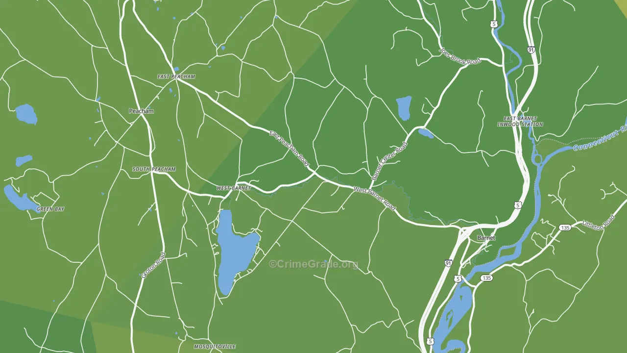 05821, VT Map of Vehicle Theft Rates