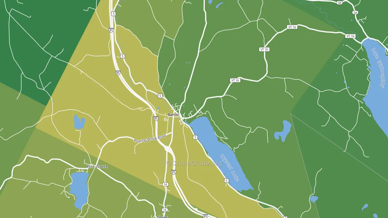05822, VT Map of Vehicle Theft Rates
