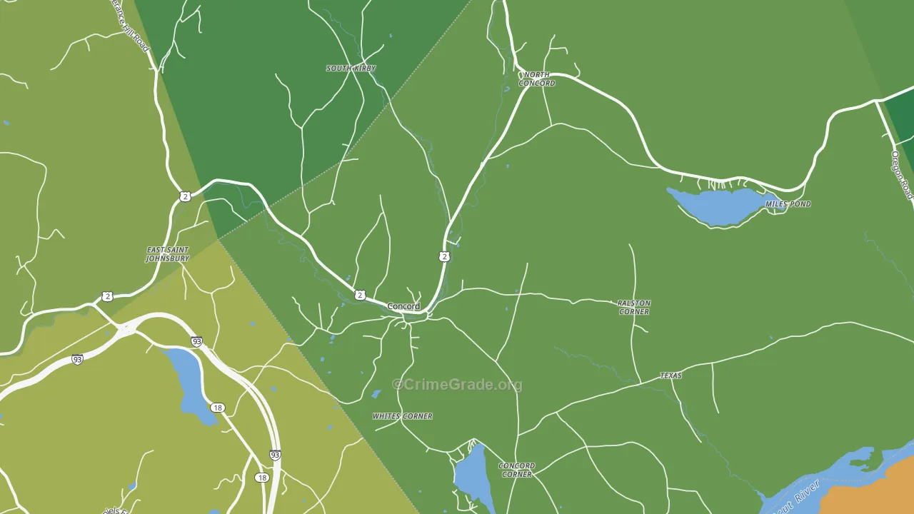 05824, VT Map of Vehicle Theft Rates
