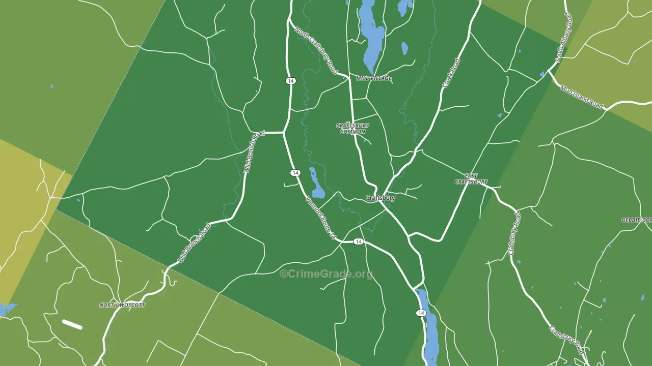 05826, VT Map of Vehicle Theft Rates
