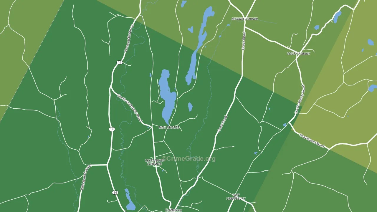 05827, VT Map of Vehicle Theft Rates