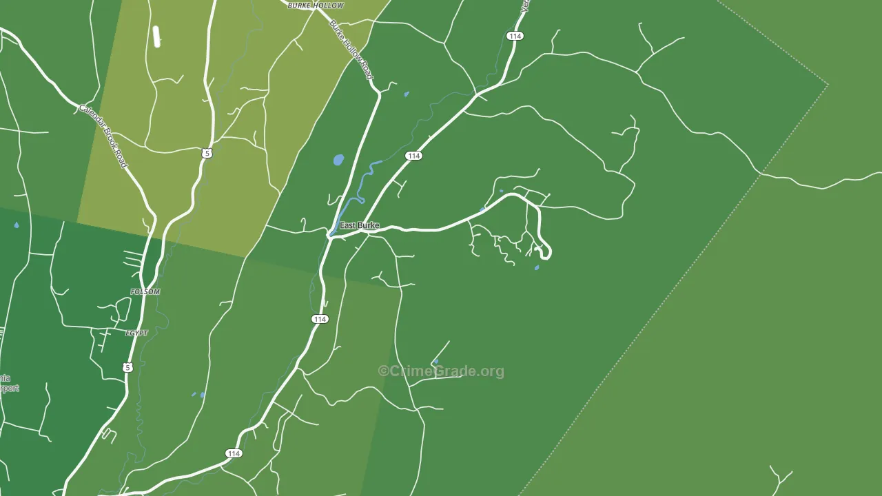 05832, VT Map of Vehicle Theft Rates