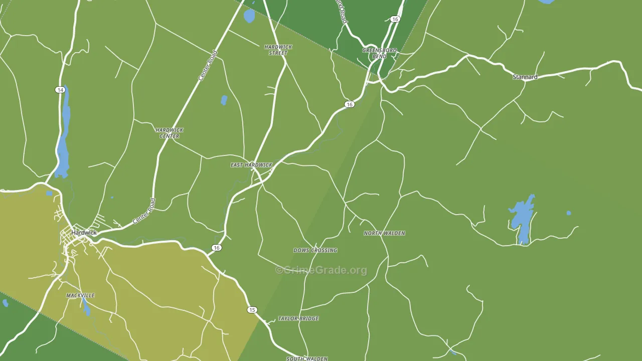 05836, VT Map of Vehicle Theft Rates