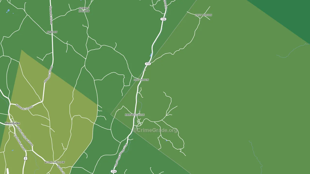 05837, VT Map of Vehicle Theft Rates