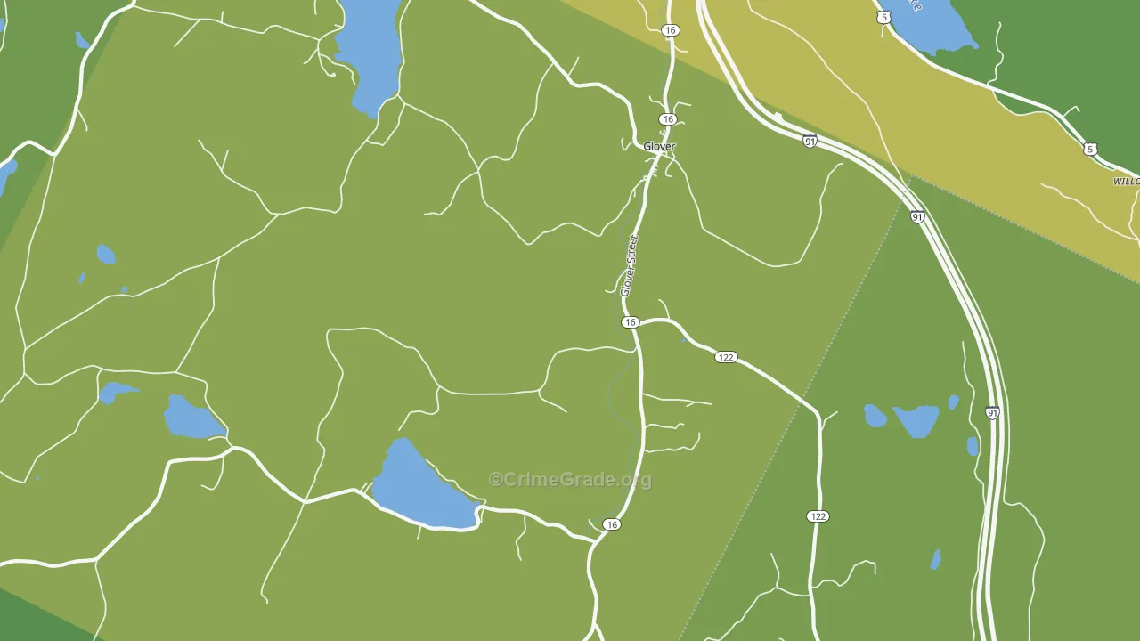 05839, VT Map of Vehicle Theft Rates