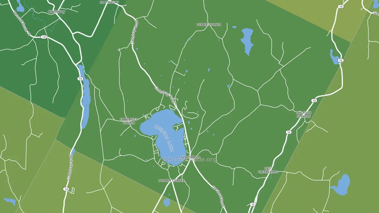 05841, VT Map of Vehicle Theft Rates