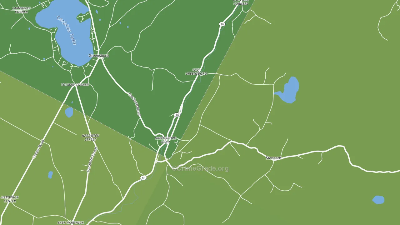 05842, VT Map of Vehicle Theft Rates