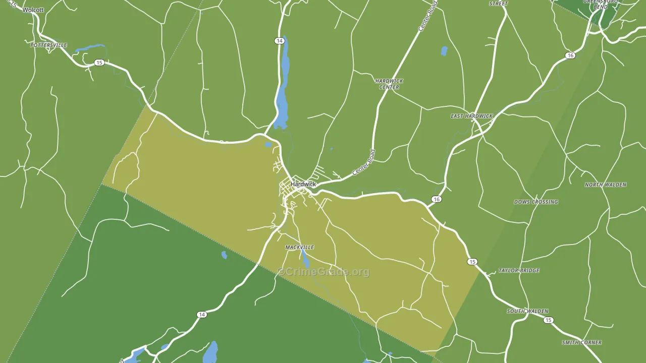 05843, VT Map of Vehicle Theft Rates