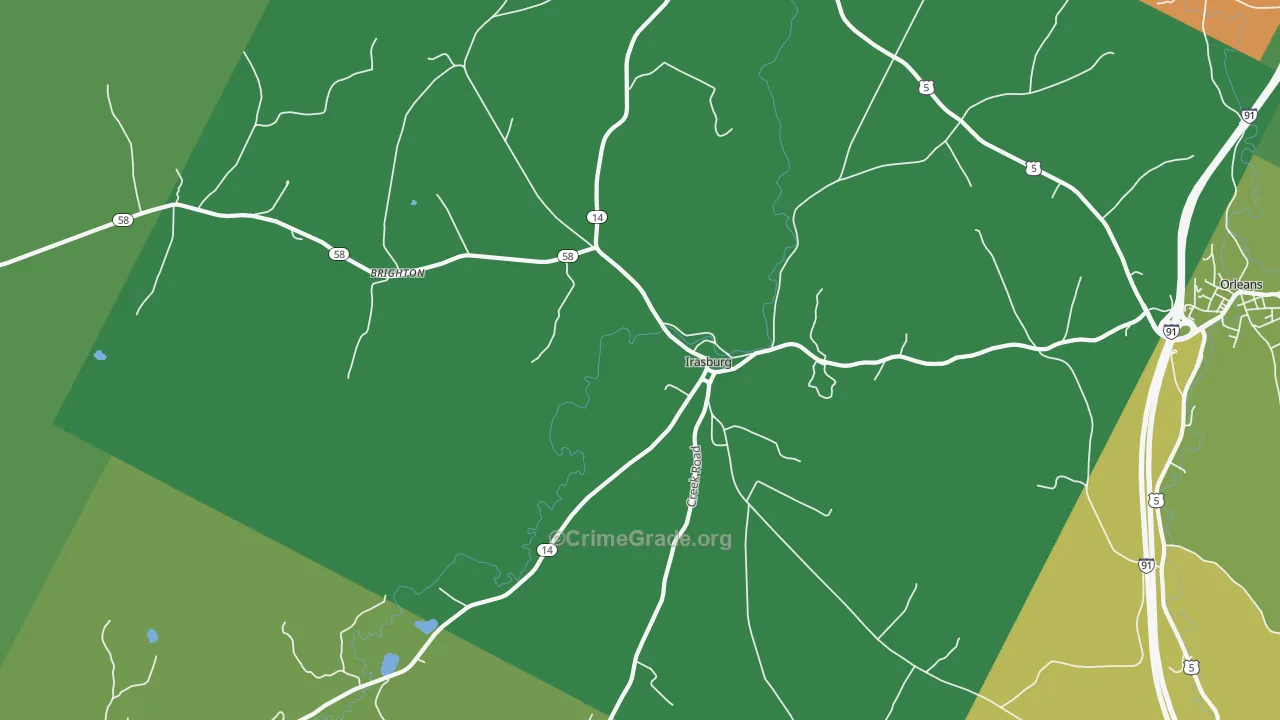 05845, VT Map of Vehicle Theft Rates