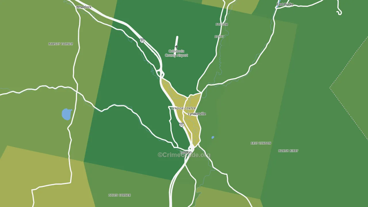 05851, VT Map of Vehicle Theft Rates