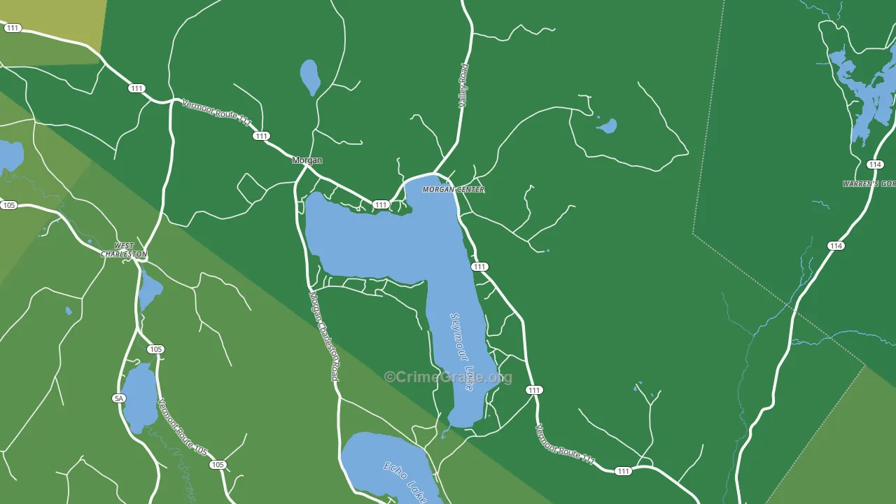05853, VT Map of Vehicle Theft Rates
