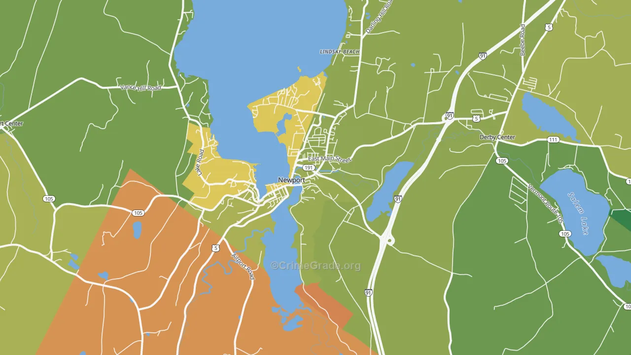 05855, VT Map of Vehicle Theft Rates