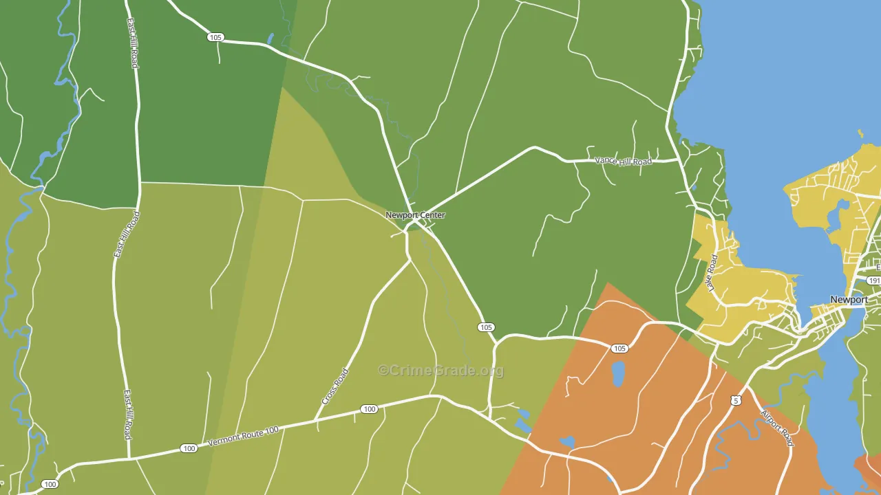 05857, VT Map of Vehicle Theft Rates