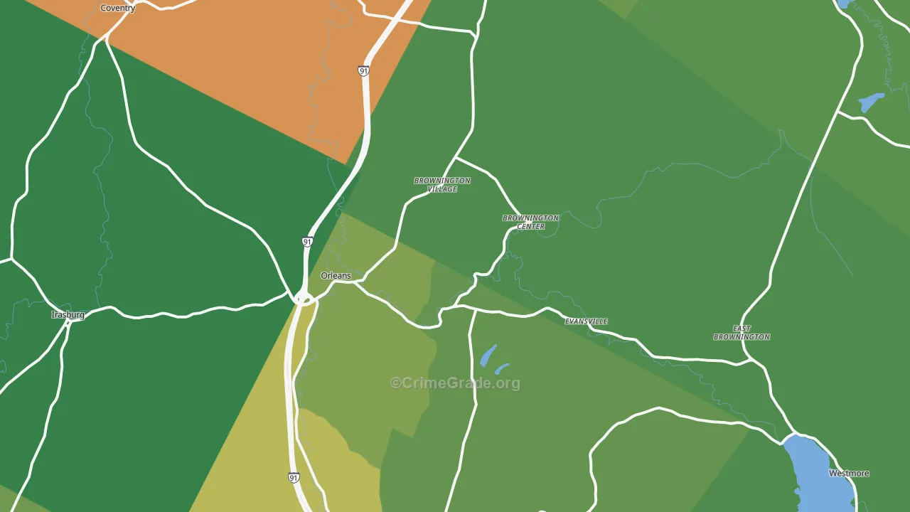 05860, VT Map of Vehicle Theft Rates