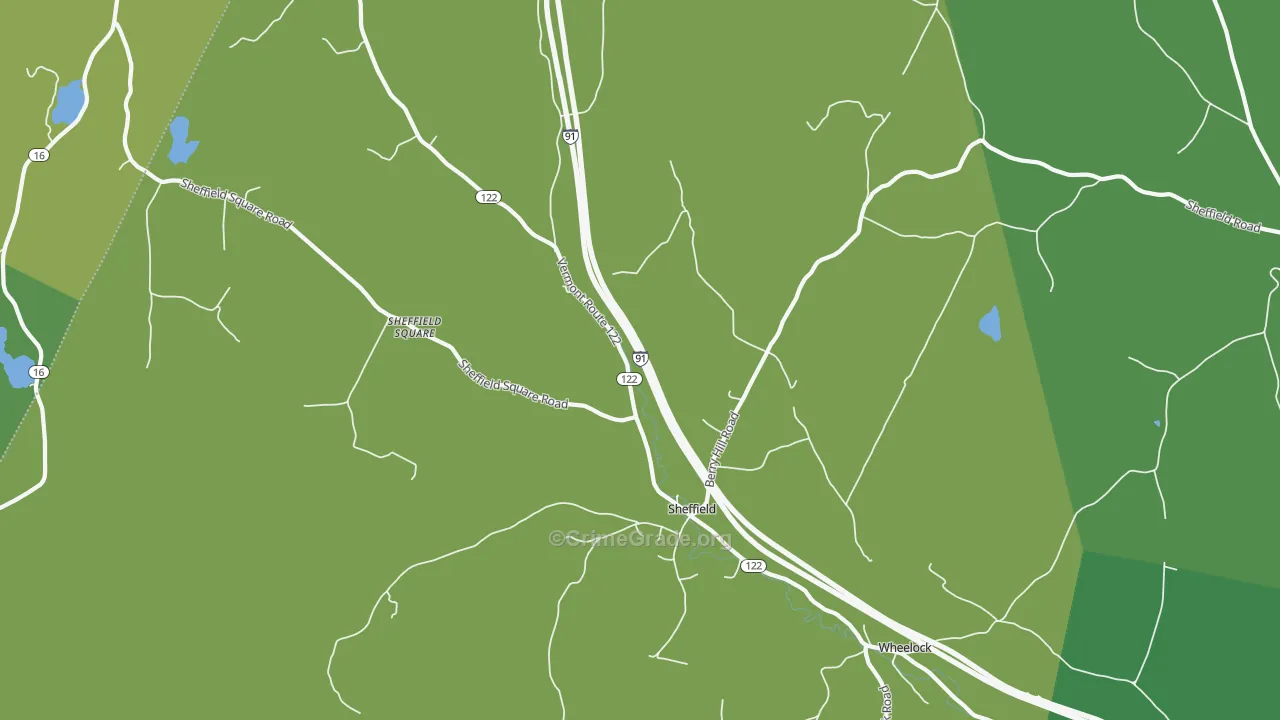 05866, VT Map of Vehicle Theft Rates