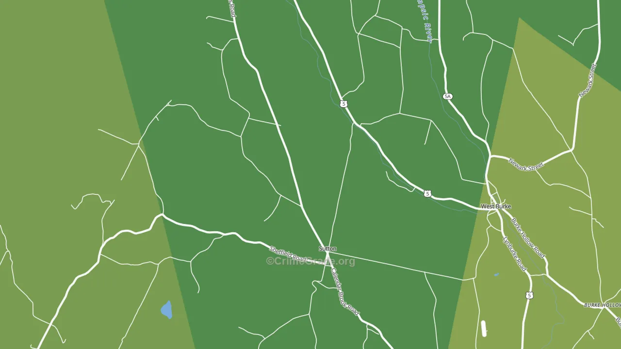 05867, VT Map of Vehicle Theft Rates