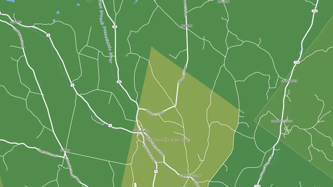 05871, VT Map of Vehicle Theft Rates