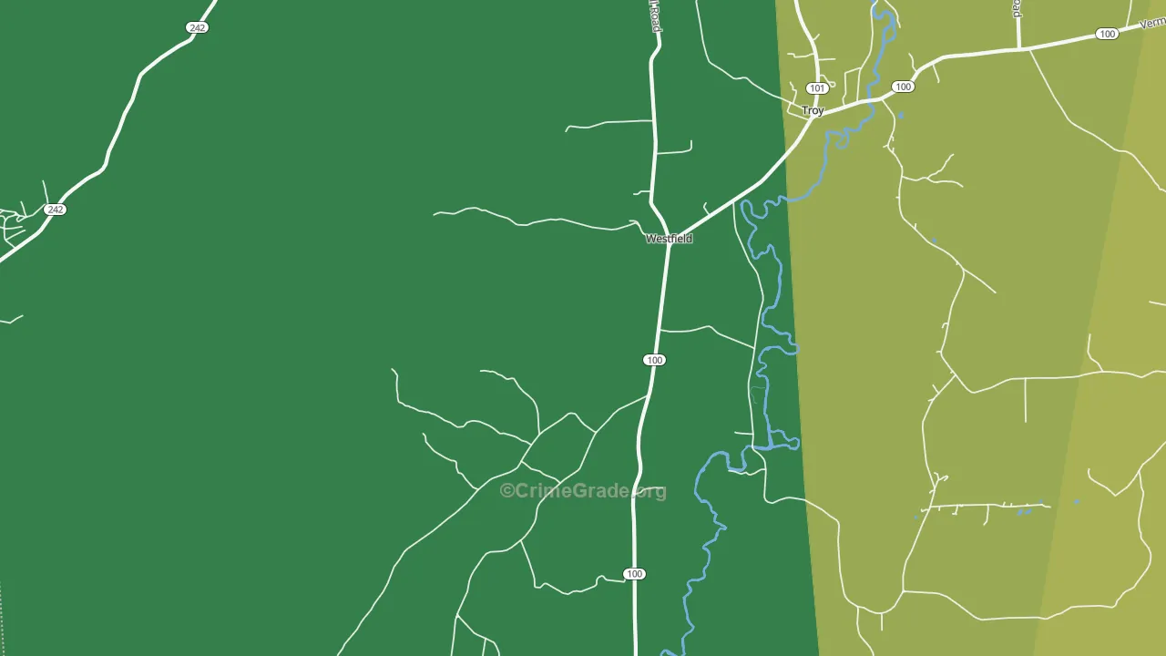 05874, VT Map of Vehicle Theft Rates