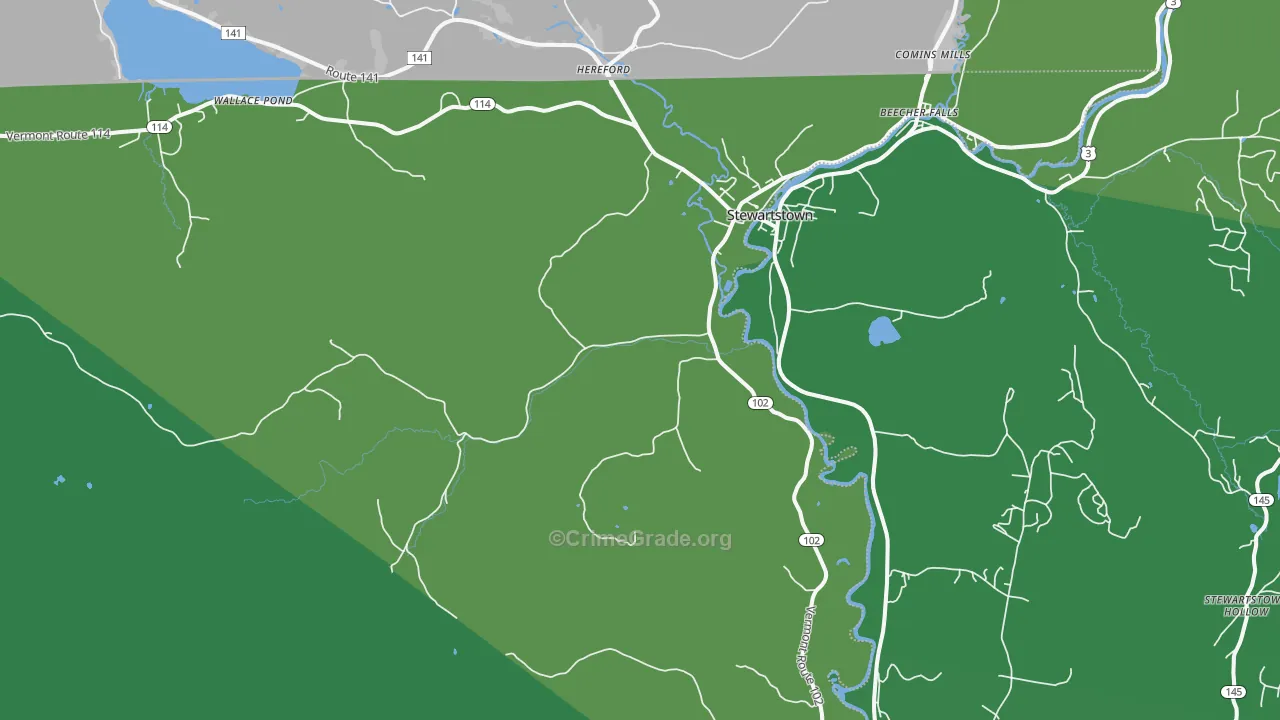 05903, VT Map of Vehicle Theft Rates
